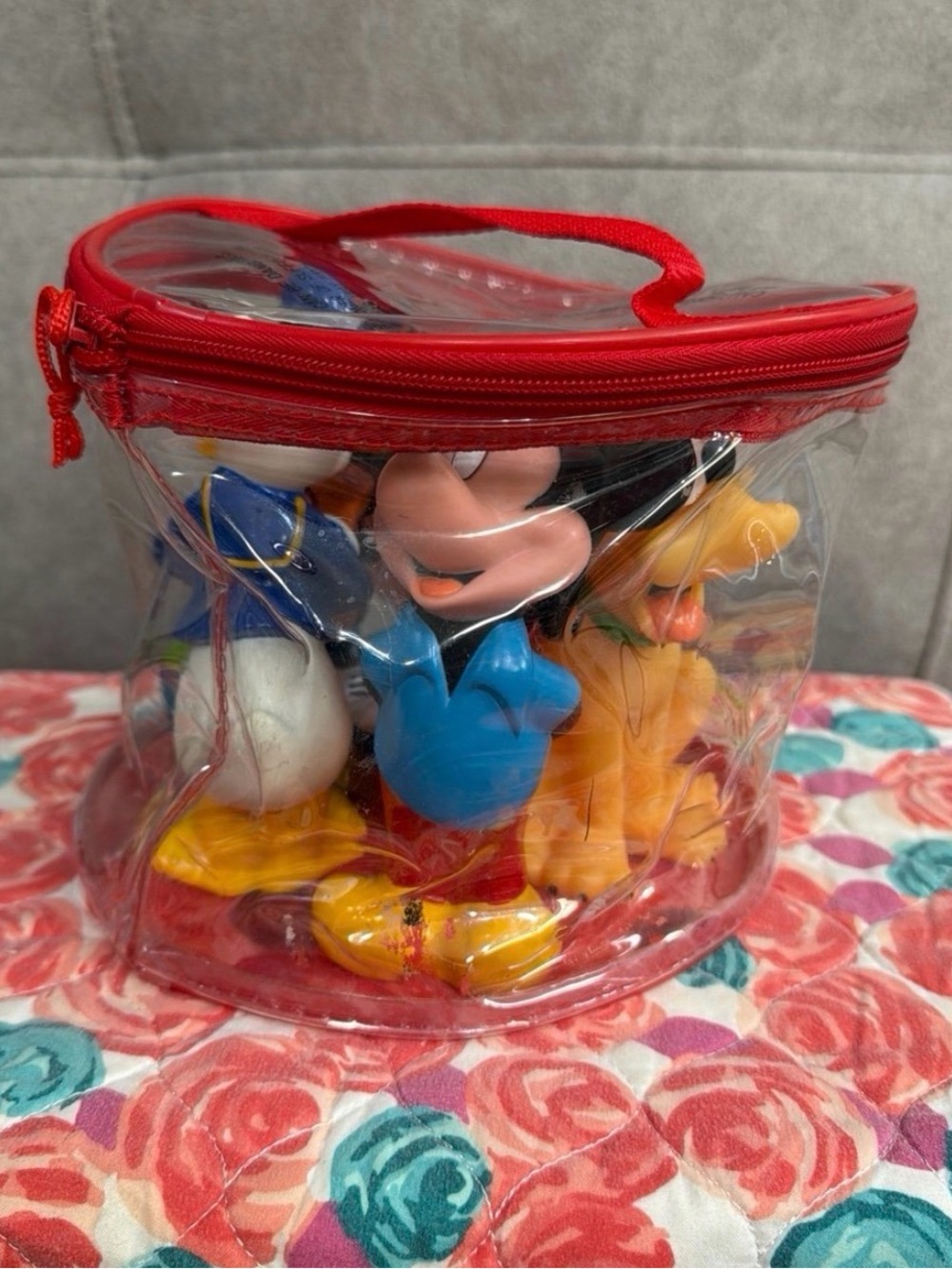 Vintage 1980’s Disney Squeeze Rubber Baby Bath Toys - Set of 5 Original Package
